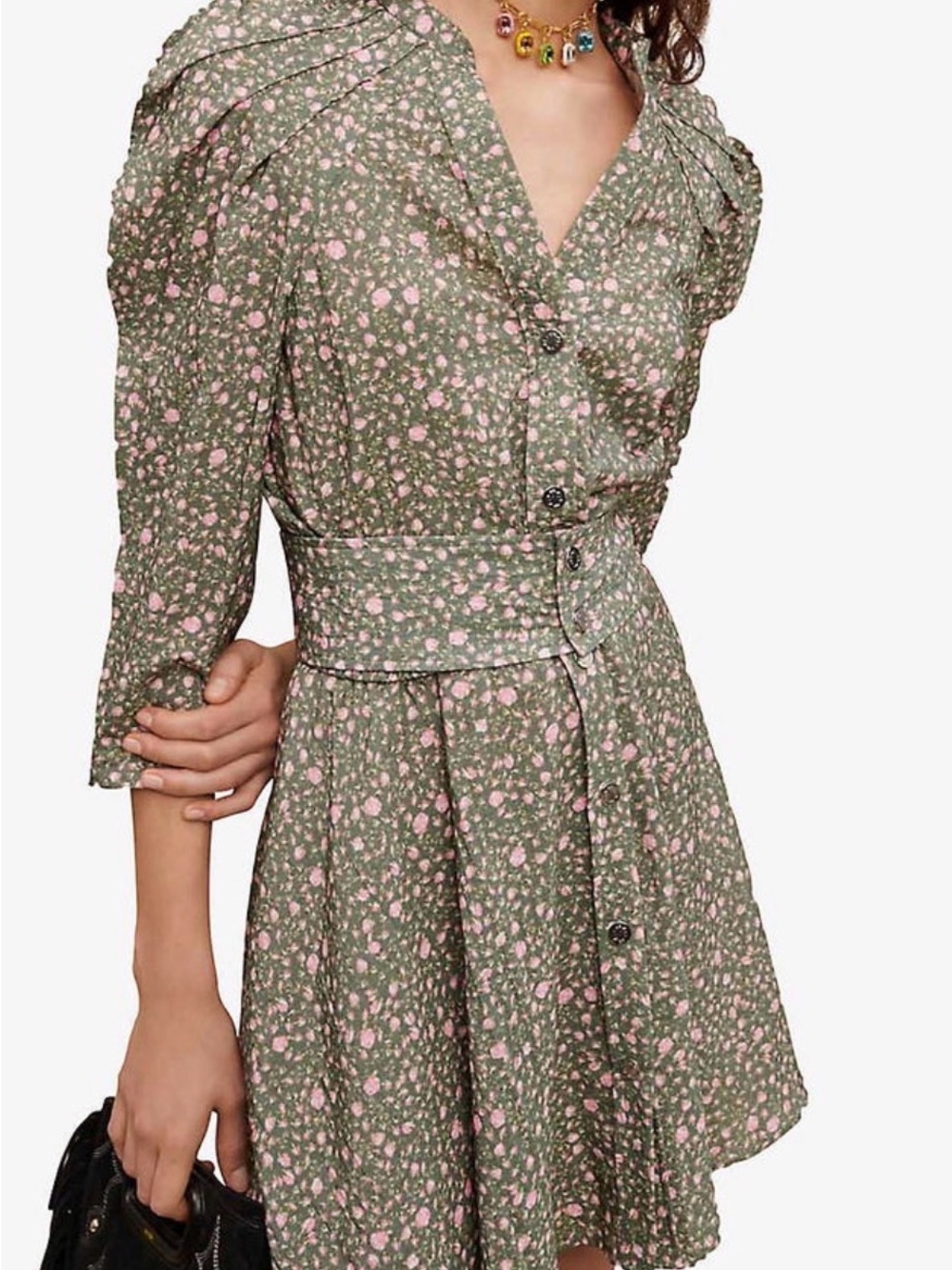 Maje Rakita Floral Mini Dress